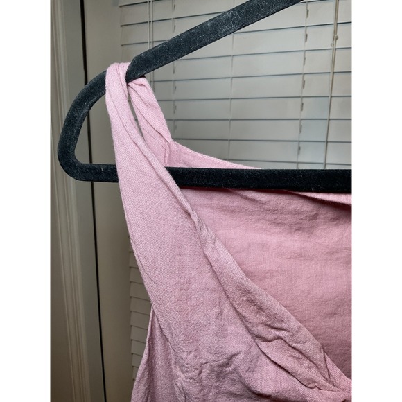 Free People Button Front Midi Dress Sleeveless Casual Pink L - Picture 4 of 11